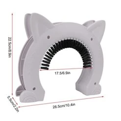 Cyrank Interior Cat Door, Pet Doors For Cats Cat Door Hides Litter Tray With Stainless Steel Grooming Brush For Cats - 22.5x26.5x5.5cm(White) 12 Cyrank Interior Cat Door, Pet Doors For Cats Cat Door Hides Litter Tray With Stainless Steel Grooming Brush For Cats - 22.5x26.5x5.5cm(White) -Greenies Pet Store 41pS0nyNXUL