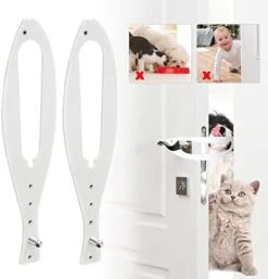 Cat Door Holder Latch,2 Packs Pink Cat Door Alternative Installs Fast Flex Latch Strap Let's Cats In & Keeps Dogs Out Of Litter Food Safe Baby Proof 5 Function Holes No Measuring No Pet Gate -Greenies Pet Store 41q3mlJPl3L. AC