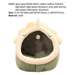JENPECH Cat Bed Cave For Indoor Cats - Soft Cute Small Cat Bed Warm Pet Basket Kitten Lounger Cushion For Home - Small Pet Bed That Serves As A Cat Cave, Cat Condo -Greenies Pet Store 41r7q8jZgCS