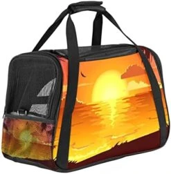 Pet Carrier Blue Seafood Pattern Soft-Sided Pet Travel Carriers For Corgi,Cats,Dogs Puppy Comfort Portable Foldable Pet Bag Airline Approved -Greenies Pet Store 41rLY0SWIL. AC