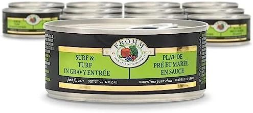 Fromm Four-Star Nutritionals Surf & Turf In Gravy Entrée - Premium Wet Cat Food - Chicken Recipe - Case Of (12) 5.5 Oz Cans 11 Fromm Four-Star Nutritionals Surf & Turf In Gravy Entrée - Premium Wet Cat Food - Chicken Recipe - Case Of (12) 5.5 Oz Cans - Image 9