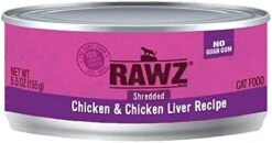 Rawz Natural Premium Shredded Canned Cat Wet Food - Made With Real Meat Ingredients No BPA Or Gums - 5.5oz Cans 24 Count (Chicken & Pumpkin) -Greenies Pet Store 41t qFPSxL. AC