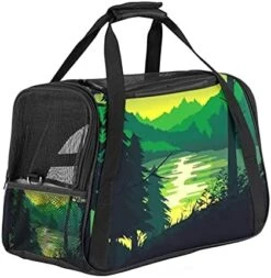 Pet Carrier Fast Food Pizza Hamburg Hot Dog Pattern Soft-Sided Pet Travel Carriers For Cats,Dogs Puppy Comfort Portable Foldable Pet Bag Airline Approved -Greenies Pet Store 41tBlg DV8S. AC