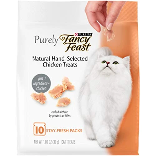 Purina Fancy Feast Natural Cat Treats, Purely Natural Hand-Selected Chicken - (5) 10 Ct. Pouches 3 Purina Fancy Feast Natural Cat Treats, Purely Natural Hand-Selected Chicken - (5) 10 Ct. Pouches