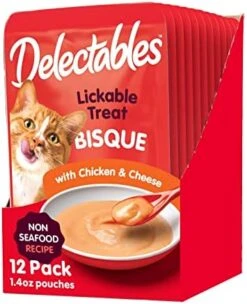 Delectables Bisque Non-Seafood Lickable Wet Cat Treats, Variety Pack, 12 Count (Pack Of 1) -Greenies Pet Store 41uWyPVjiYL. AC