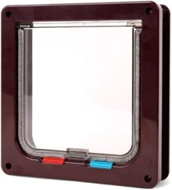 GENERIC Door Small Cat Gate Door Dog Door 4 Way Lockable Cat Kitten Door Security Flap Door Abs Plastic 1Pcs 25X23.5X5.3Cm -Greenies Pet Store 41uySw UFAL. AC 1