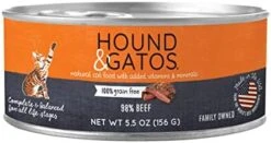 Hound & Gatos Wet Cat Food, 98% Salmon, Case Of 24, 5.5 Oz Cans -Greenies Pet Store 41v6PWW9LSL. AC