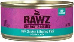 Rawz Natural Premium Pate Canned Cat Wet Food - Made With Real Meat Ingredients No BPA Or Gums - 5.5oz Cans 24 Count (Salmon) -Greenies Pet Store 41xHEnSdTXL. AC