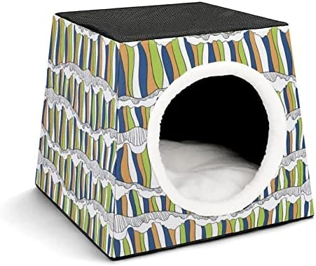 Printed Cat Cube Kitty House Indoor Cats Bed Cat Sofa Small Dogs Shelter Warm And Cozy Food Truck Illustration 4 Printed Cat Cube Kitty House Indoor Cats Bed Cat Sofa Small Dogs Shelter Warm And Cozy Food Truck Illustration - Image 2