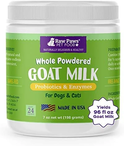Raw Paws Whole Goat Milk Powder For Dogs And Cats, 7-oz - Goats Milk For Dogs Made In USA - Natural Kitten & Puppy Milk Replacement Formula - Dry Pet Goat Milk Food Topper - Pet Nutritional Supplement 9 Raw Paws Whole Goat Milk Powder For Dogs And Cats, 7-oz - Goats Milk For Dogs Made In USA - Natural Kitten & Puppy Milk Replacement Formula - Dry Pet Goat Milk Food Topper - Pet Nutritional Supplement - Image 7