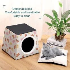 Indoor Cat House Cat Bed Cat Sofa Printed Cat Cube With Small Pillow For Kitty Small Dogs Food Chicken Glove 19 Indoor Cat House Cat Bed Cat Sofa Printed Cat Cube With Small Pillow For Kitty Small Dogs Food Chicken Glove -Greenies Pet Store 510PdGoZJCL