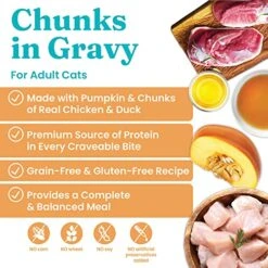 Solid Gold Wet Cat Food For Adult & Senior Cats 24 Pack - Wholesome Selects Chunks In Gravy - Made With Real Chicken & Pumpkin For Healthy Digestion And Sensitive Stomach 10 Solid Gold Wet Cat Food For Adult & Senior Cats 24 Pack - Wholesome Selects Chunks In Gravy - Made With Real Chicken & Pumpkin For Healthy Digestion And Sensitive Stomach -Greenies Pet Store 510ZpGcp2WL