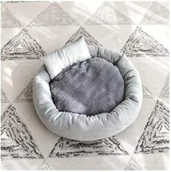 YangYan Pet Supplies Sweet Plush Cat Bed House Cat Mat Basket Warm Round Cushion Egg Tart Bed Soothing Dog Cushions Relax The Fence (Color : Gray, Size : Blanket) -Greenies Pet Store 510c8H08TUL. AC