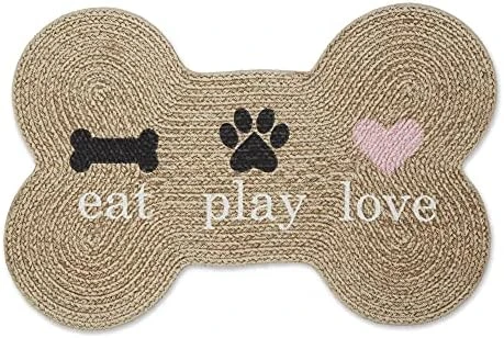 Bone Dry DII Braided Pet Mat Collection 100% Cotton, Oval Shape, Gray Good Kitty 7 Bone Dry DII Braided Pet Mat Collection 100% Cotton, Oval Shape, Gray Good Kitty - Image 5