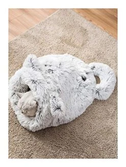 YangYan 1PC Funny Soft Pet Cat Bed House Mats Deep Sleep Pet Sleeping Bag Pet Pad Kennel Cat Litter Warm Pet Nest Cave (Color : Gray) -Greenies Pet Store 512O9di3DSL