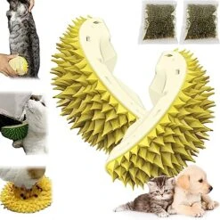 DENGWANG Durian Multifunctional Toys, Durian Cat Scratcher, Durian Shell Cat, Cat Durian Shell, Massaging And Removing Floating Hair Cat Dog Mint Toys (2PCS Green) -Greenies Pet Store 512SceFoLoL