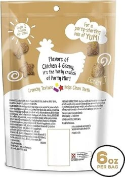 Purina Friskies Party Mix Cat Treats, Gravy-Licious Crunch With Chicken & Gravy Flavors, Crunchy Cat Treats For Adult Cats, 6 Ounce Resealable Pouch (8) 11 Purina Friskies Party Mix Cat Treats, Gravy-Licious Crunch With Chicken & Gravy Flavors, Crunchy Cat Treats For Adult Cats, 6 Ounce Resealable Pouch (8) -Greenies Pet Store 512oDWpyRXL