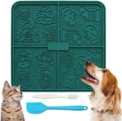 Femont X Large Licking Mat For Dog Slow Feeder Mat With 165 Strong Suction Cups For Peanut Butter,BPA Free Lick Pad For Pet Relieving Anxiety,Boredom,Grooming,Training(Blue,1 Spatula,1 Brush) 18 Femont X Large Licking Mat For Dog Slow Feeder Mat With 165 Strong Suction Cups For Peanut Butter,BPA Free Lick Pad For Pet Relieving Anxiety,Boredom,Grooming,Training(Blue,1 Spatula,1 Brush) -Greenies Pet Store 513olWklwL. AC