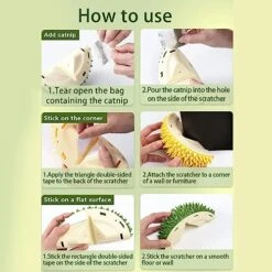 DENGWANG Durian Multifunctional Toys, Durian Cat Scratcher, Durian Shell Cat, Cat Durian Shell, Massaging And Removing Floating Hair Cat Dog Mint Toys (2PCS Green) -Greenies Pet Store 515AbkeiRLL