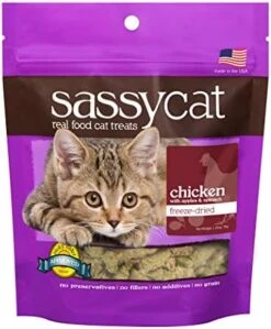 Herbsmith Sassy Cat Treats - Freeze Dried Chicken Treats – All Natural Treats For Cats - Bundle- Duck, Chicken, Rabbit, Turkey, Whitefish, And Salmon -Greenies Pet Store 515L3bVoD3L. AC