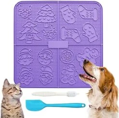 Femont X Large Licking Mat For Dog Slow Feeder Mat With 165 Strong Suction Cups For Peanut Butter,BPA Free Lick Pad For Pet Relieving Anxiety,Boredom,Grooming,Training(Blue,1 Spatula,1 Brush) 19 Femont X Large Licking Mat For Dog Slow Feeder Mat With 165 Strong Suction Cups For Peanut Butter,BPA Free Lick Pad For Pet Relieving Anxiety,Boredom,Grooming,Training(Blue,1 Spatula,1 Brush) -Greenies Pet Store 515PDVCu2bL. AC