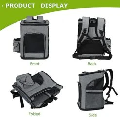 AbleHope Pet Backpack For Small Dogs And Cats With Breathable Mesh And Adjustable Straps Cat Backpack Carrier For Hiking, Travel, And Daily Outings -Greenies Pet Store 516B0PIhVzL