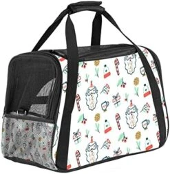 Pet Carrier Pattern With Prawns And Seafood Soft-Sided Pet Travel Carriers For Cats,Dogs Puppy Comfort Portable Foldable Pet Bag Airline Approved -Greenies Pet Store 516FyeXK8L. AC