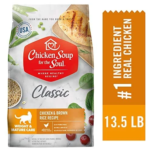 Chicken Soup For The Soul Pet Food - Weight & Mature Care Dry Cat Food, Chicken & Brown Rice Recipe 13.5 Lb. Bag | Soy, Corn & Wheat Free, No Artificial Flavors Or Preservatives 4 Chicken Soup For The Soul Pet Food - Weight & Mature Care Dry Cat Food, Chicken & Brown Rice Recipe 13.5 Lb. Bag | Soy, Corn & Wheat Free, No Artificial Flavors Or Preservatives - Image 2