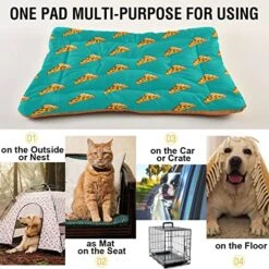 Food Pizza Dog Bed Cat Bed Soft Comfortable Pet Bed Non-Slip Calming Kennel Pad For Small Medium Large Dogs Cats 2116374 10 Food Pizza Dog Bed Cat Bed Soft Comfortable Pet Bed Non-Slip Calming Kennel Pad For Small Medium Large Dogs Cats 2116374 -Greenies Pet Store 516olYPuoSL