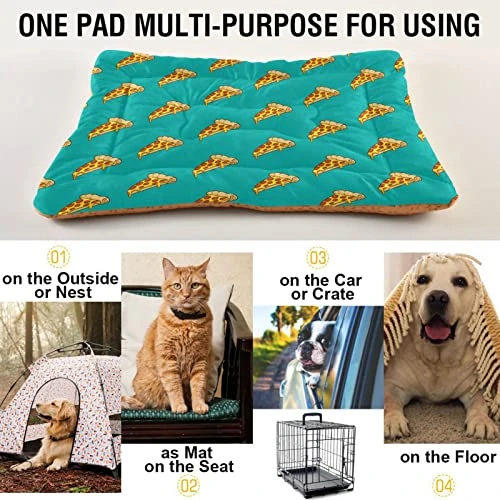Food Pizza Dog Bed Cat Bed Soft Comfortable Pet Bed Non-Slip Calming Kennel Pad For Small Medium Large Dogs Cats 2116374 5 Food Pizza Dog Bed Cat Bed Soft Comfortable Pet Bed Non-Slip Calming Kennel Pad For Small Medium Large Dogs Cats 2116374 - Image 3