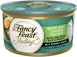Purina Fancy Feast Wet Cat Food, Medleys White Meat Chicken Tuscany With Long Grain Rice & Greens - (24) 3 Oz. Cans -Greenies Pet Store 5176bXwJYzL. AC