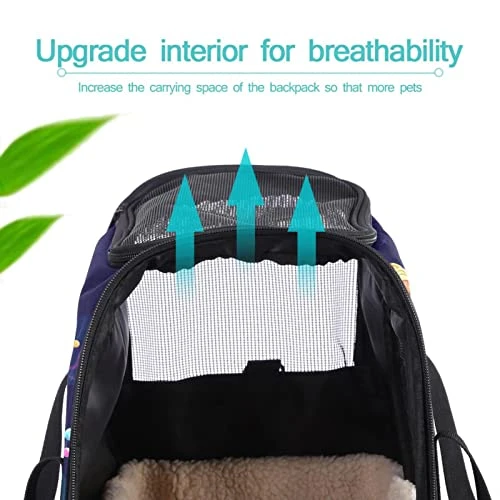 Pet Carrier Funny Food Donuts Hamburger Galaxy Planets Soft-Sided Pet Travel Carriers For Cats,Dogs Puppy Comfort Portable Foldable Pet Bag Airline Approved 5 Pet Carrier Funny Food Donuts Hamburger Galaxy Planets Soft-Sided Pet Travel Carriers For Cats,Dogs Puppy Comfort Portable Foldable Pet Bag Airline Approved - Image 3