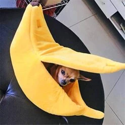 JENPECH Creative Banana Shape Pet Dog Cats Nest - Soft Winter Puppy Kitten Warm House Bed - Comfortable Cat House For Indoor Cats 12 JENPECH Creative Banana Shape Pet Dog Cats Nest - Soft Winter Puppy Kitten Warm House Bed - Comfortable Cat House For Indoor Cats -Greenies Pet Store 517RZ0HvIBL