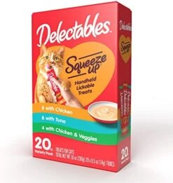 Hartz Delectables Squeeze Up Interactive Lickable Wet Cat Treats For Adult & Senior Cats, Tuna & Shrimp, 24 Count, 12 Ounces 23 Hartz Delectables Squeeze Up Interactive Lickable Wet Cat Treats For Adult & Senior Cats, Tuna & Shrimp, 24 Count, 12 Ounces -Greenies Pet Store 517kRmsOSqL. AC