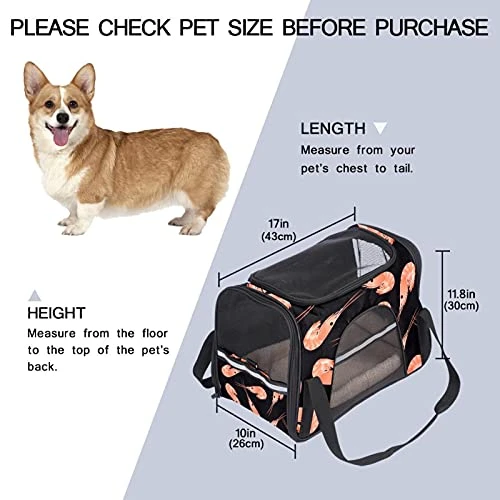 Pet Carrier Shrimp Pattern Sea Food Soft-Sided Pet Travel Carriers For Cats,Dogs Puppy Comfort Portable Foldable Pet Bag Airline Approved 3 Pet Carrier Shrimp Pattern Sea Food Soft-Sided Pet Travel Carriers For Cats,Dogs Puppy Comfort Portable Foldable Pet Bag Airline Approved - Image 2