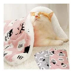 YangYan Fleece Cat Bed Mat Pet Bed Mat New Pet Soft Dog Cat Blanket Winter Foldable Pet Cushion Soft Warm Sleep Mat Cat Supplies (Color : Gray, Size : 40x55cm) -Greenies Pet Store 518QRQKWtXL