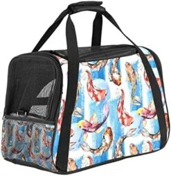 Pet Carrier Color Seafood Pattern Soft-Sided Pet Travel Carriers For Corgi,Cats,Dogs Puppy Comfort Portable Foldable Pet Bag Airline Approved 30 Pet Carrier Color Seafood Pattern Soft-Sided Pet Travel Carriers For Corgi,Cats,Dogs Puppy Comfort Portable Foldable Pet Bag Airline Approved -Greenies Pet Store 51A9pH6bUKL. AC
