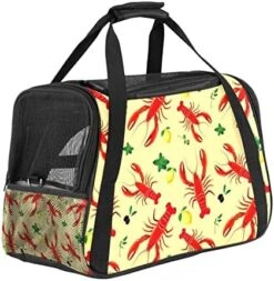 Pet Carrier Lobster Lemon Sea Food Pattern Soft-Sided Pet Travel Carriers For Cats,Dogs Puppy Comfort Portable Foldable Pet Bag Airline Approved 31 Pet Carrier Lobster Lemon Sea Food Pattern Soft-Sided Pet Travel Carriers For Cats,Dogs Puppy Comfort Portable Foldable Pet Bag Airline Approved -Greenies Pet Store 51AaUvgNDsL. AC