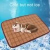 Hnjtkj Pet Dual-Use Mat Cushion Summer Cooling Comfortable And Cool Bamboo Fiber Mat Pet Supplies 40 * 30CM,Khaki,40CM*30CM -Greenies Pet Store 51Ap2z3jwzL
