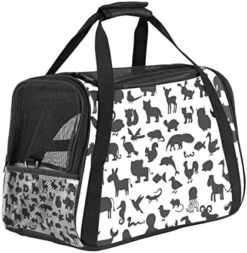 Pet Carrier Blue Seafood Pattern Soft-Sided Pet Travel Carriers For Corgi,Cats,Dogs Puppy Comfort Portable Foldable Pet Bag Airline Approved -Greenies Pet Store 51DpXulku0L. AC