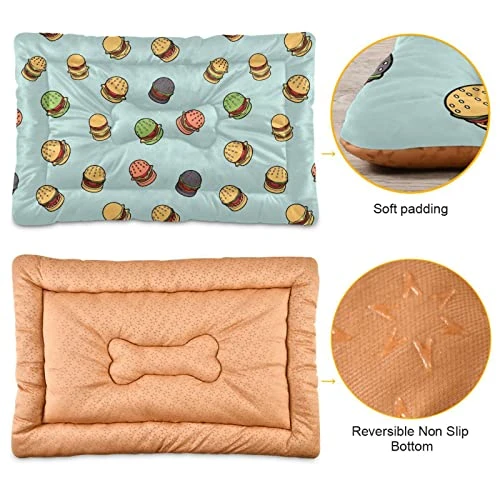 Food Hamburger Dog Bed Cat Bed Soft Comfortable Pet Bed Non-Slip Calming Kennel Pad For Small Medium Large Dogs Cats 2116469 4 Food Hamburger Dog Bed Cat Bed Soft Comfortable Pet Bed Non-Slip Calming Kennel Pad For Small Medium Large Dogs Cats 2116469 - Image 2