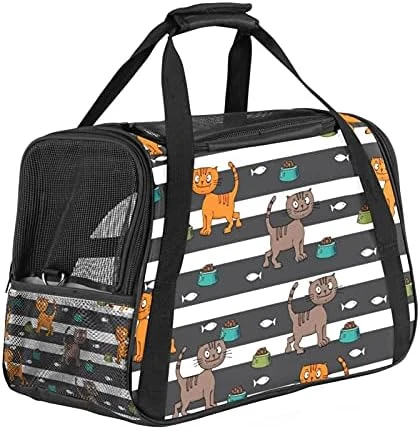 Pet Carrier Cute Cat Fish Food Pattern Soft-Sided Pet Travel Carriers For Cats,Dogs Puppy Comfort Portable Foldable Pet Bag Airline Approved 15 Pet Carrier Cute Cat Fish Food Pattern Soft-Sided Pet Travel Carriers For Cats,Dogs Puppy Comfort Portable Foldable Pet Bag Airline Approved - Image 13