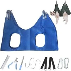 Alkyne Cuddles And Meow - Good Cat Hammock, Cuddlesmeow Cat&Dog Grooming Hammock, Pet Grooming Hammock Harness With Nail Clippers And Trimmer (Blue, S) 30 Alkyne Cuddles And Meow - Good Cat Hammock, Cuddlesmeow Cat&Dog Grooming Hammock, Pet Grooming Hammock Harness With Nail Clippers And Trimmer (Blue, S) -Greenies Pet Store 51F6m2syBVL. AC