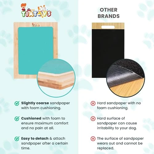 Tiatailtoys Foam Padded Dog Nail Scratch Board - Dog Scratch Pad For Nails - Scratch Boards For Dogs - Pet Grooming - Stress-Free Playtime - Safe & Easy To Train - Pet Care & Dog Products Gift 4 Tiatailtoys Foam Padded Dog Nail Scratch Board - Dog Scratch Pad For Nails - Scratch Boards For Dogs - Pet Grooming - Stress-Free Playtime - Safe & Easy To Train - Pet Care & Dog Products Gift - Image 2