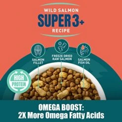 Alaskan Gold SUPER3+ (Salmon+Freeze Dried Raw Salmon+Salmon Fish Oil) Dry Cat Food | Kitten & Adult | High-Protein | Grain-Free | Allergy & Digestive Support| All-Natural | 10-lbs -Greenies Pet Store 51G6MHpAqpL