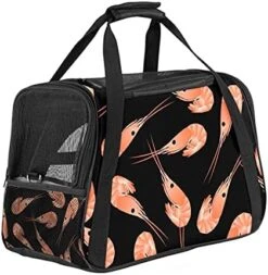 Pet Carrier Shrimp Pattern Sea Food Soft-Sided Pet Travel Carriers For Cats,Dogs Puppy Comfort Portable Foldable Pet Bag Airline Approved 21 Pet Carrier Shrimp Pattern Sea Food Soft-Sided Pet Travel Carriers For Cats,Dogs Puppy Comfort Portable Foldable Pet Bag Airline Approved -Greenies Pet Store 51HBPsOMq6S. AC