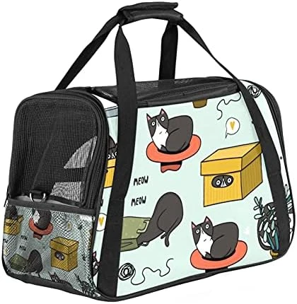 Pet Carrier Cute Cat Fish Food Pattern Soft-Sided Pet Travel Carriers For Cats,Dogs Puppy Comfort Portable Foldable Pet Bag Airline Approved 14 Pet Carrier Cute Cat Fish Food Pattern Soft-Sided Pet Travel Carriers For Cats,Dogs Puppy Comfort Portable Foldable Pet Bag Airline Approved - Image 12