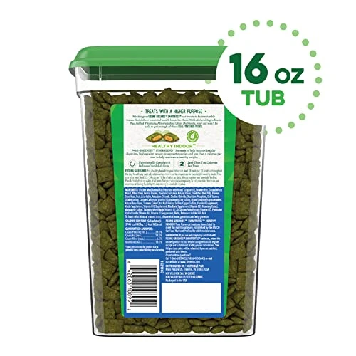 FELINE GREENIES SMARTBITES HEALTHY INDOOR Natural Treats For Cats, Tuna Flavor, 16 Oz. Tub 3 FELINE GREENIES SMARTBITES HEALTHY INDOOR Natural Treats For Cats, Tuna Flavor, 16 Oz. Tub