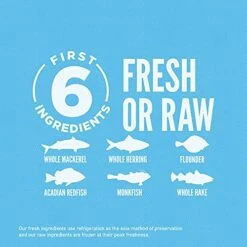 ORIJEN Six Fish Dry Cat Food, Grain Free Cat Food For All Life Stages, With WholePrey Ingredients, 4lb -Greenies Pet Store 51IjJ6UEVaL