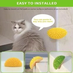 DENGWANG Durian Multifunctional Toys, Durian Cat Scratcher, Durian Shell Cat, Cat Durian Shell, Massaging And Removing Floating Hair Cat Dog Mint Toys (2PCS Green) -Greenies Pet Store 51JpblWBOCL